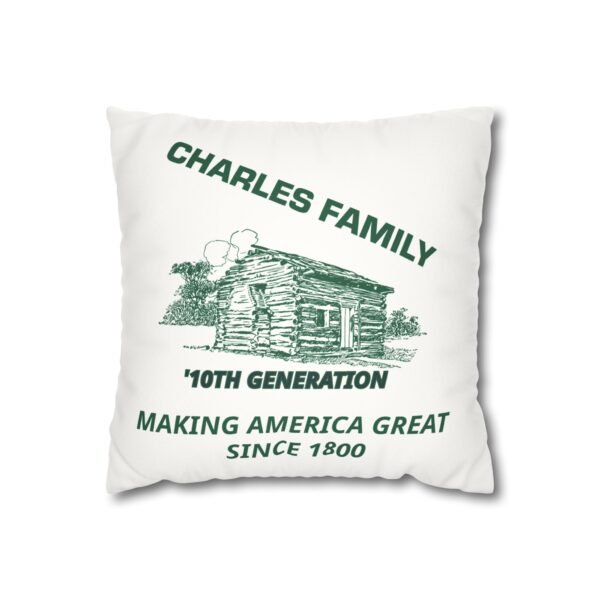Charles Family Heritage Faux Suede Pillowcase - 10th Generation Design