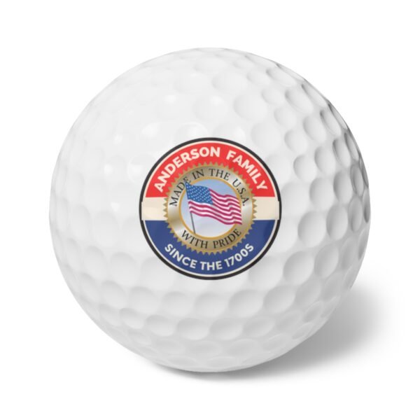 Anderson Family Golf Balls - Custom 6-Pack with USA Design