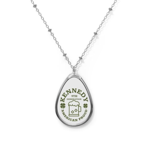 Kennedy Family Personalized Oval Necklace - American Proud Design for Generational Celebration - Image 2