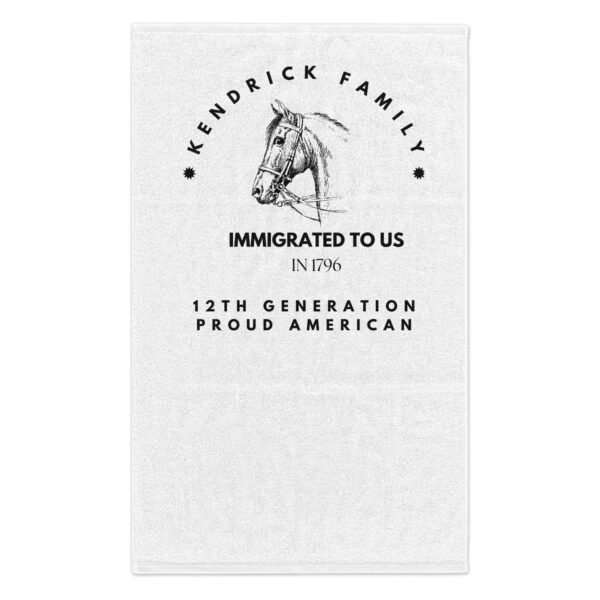Personalized Family Heritage Rally Towel - Proud American Design - Image 2