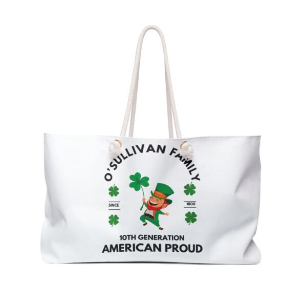 O"Sullivan Personalized St. Patrick's Day Weekender Bag - American Proud O'Sullivan Family Design
