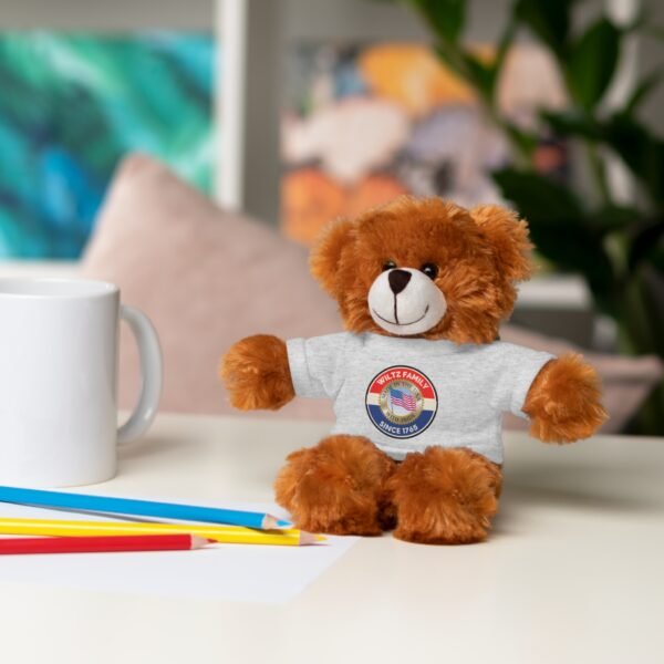 Wiltz Family Tee Stuffed Animal - Personalized Plush Bear with Family Emblem - Image 2