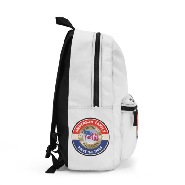 Anderson Family Backpack with Patriotic Design - Anderson Family Since the 1700s - Image 2