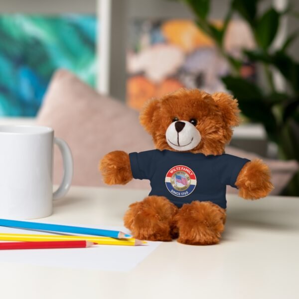 Wiltz Family Tee Stuffed Animal - Personalized Plush Bear with Family Emblem - Image 68