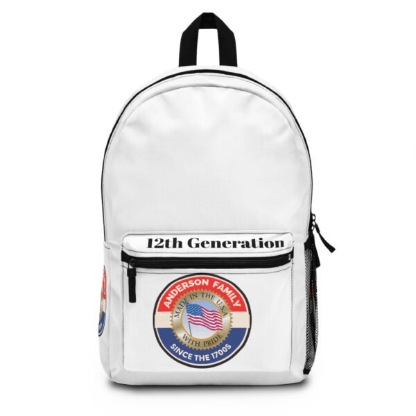 Anderson Family Backpack with Patriotic Design - Anderson Family Since the 1700s