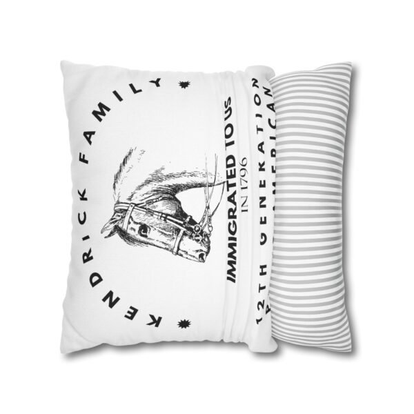 Kemdrick Family Decor Pillowcase - 'Kendrick Family - Immigrated to US in 1796' - Image 6