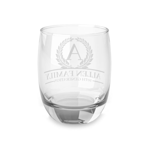 ALLEN FAMILY Personalized Whiskey Glass - Custom Engraved Family Crest - Gift for Whiskey Lovers - Image 3
