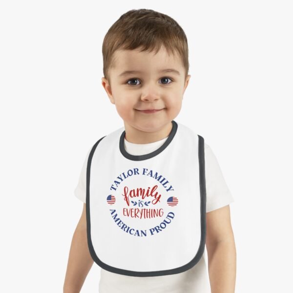 TAYLOR Family Bib - American Proud Baby Jersey Bib - Image 2