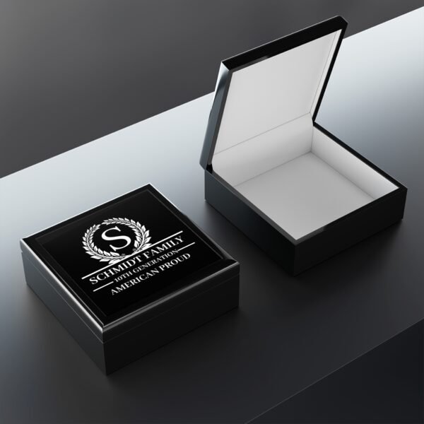 SCHMIDT Personalized Family Jewelry Box - American Proud, 10th Generation Keepsake - Image 3