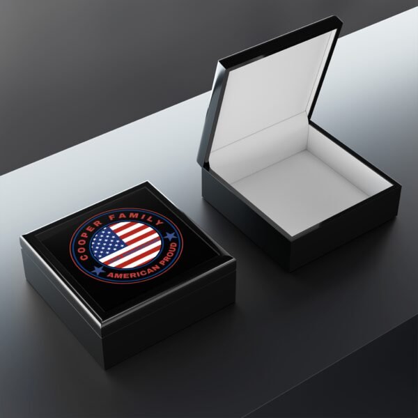 COOPER Personalized American Pride Jewelry Box - Cooper Family Heritage Keepsake - Image 3
