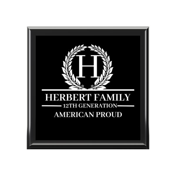 HERBERT Personalized Family Heritage Jewelry Box - American Proud
