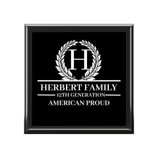 HERBERT Personalized Family Heritage Jewelry Box - American Proud