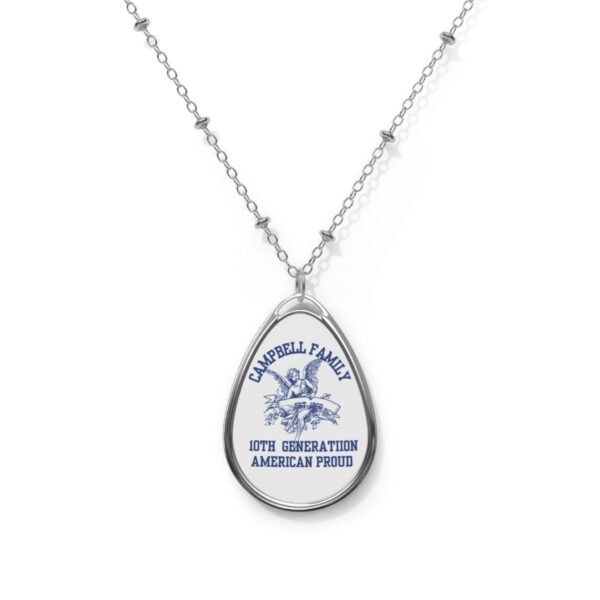 Custom Oval Family Necklace - 10th Generation American Proud