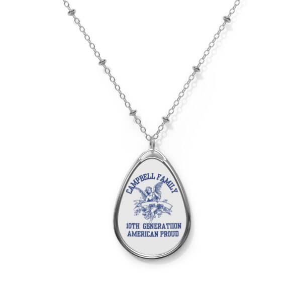 Custom Oval Family Necklace - 10th Generation American Proud