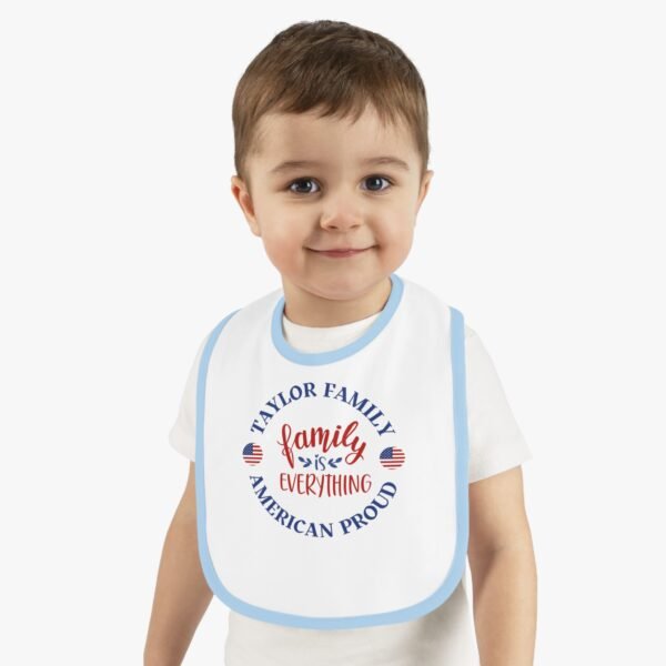 TAYLOR Family Bib - American Proud Baby Jersey Bib - Image 4