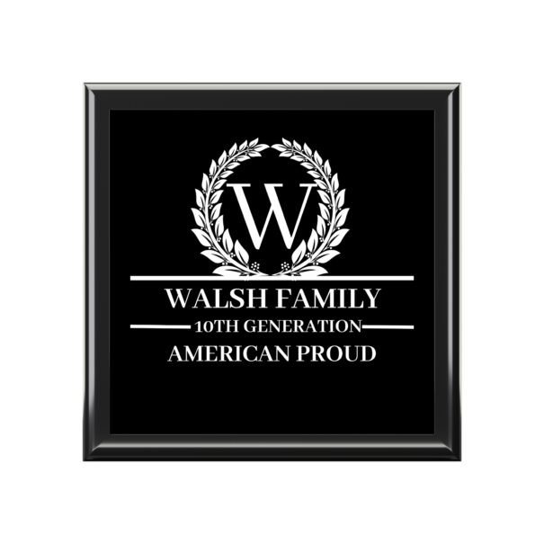 Personalized Family Jewelry Box - 10th Generation American Proud